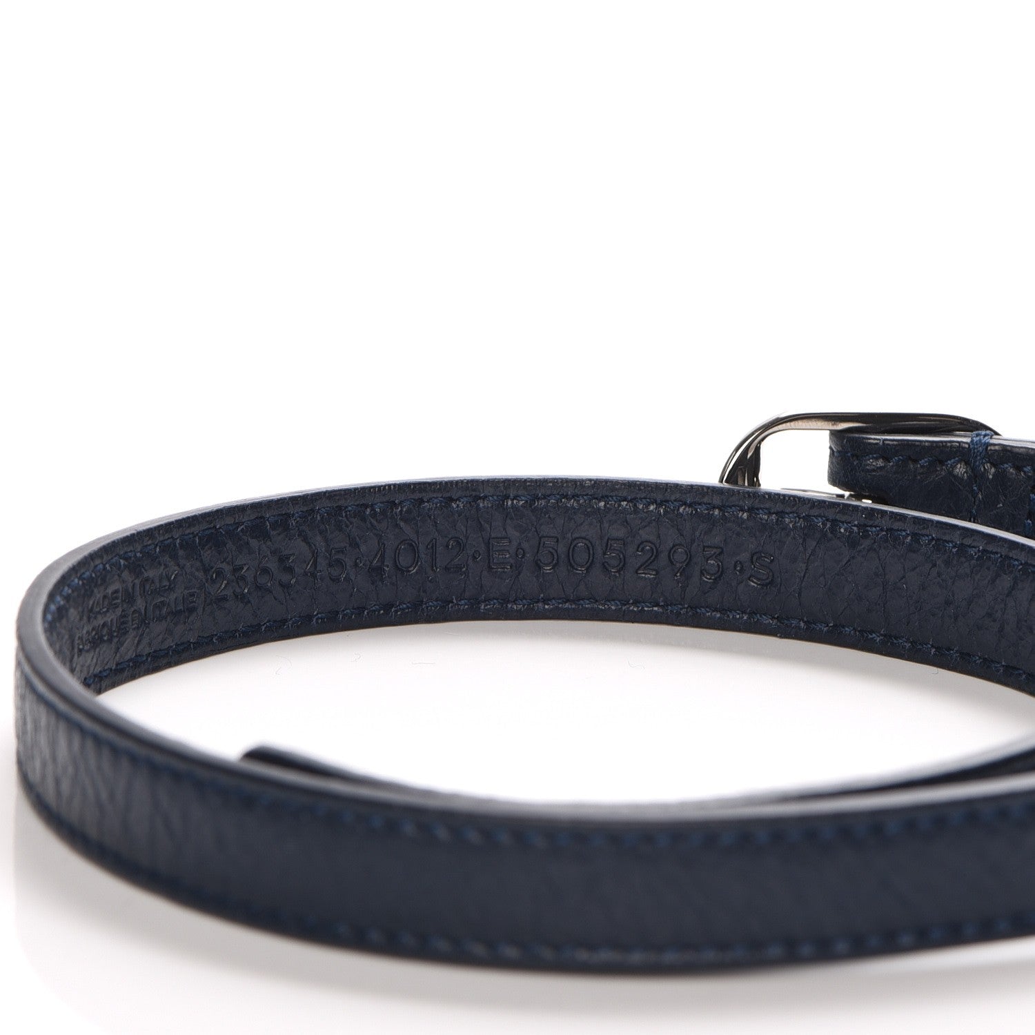 Balenciaga Agneau Arena Giant 12 Silver Hardware Triple Tour Bracelet S Bleu Obscur 8 of 16