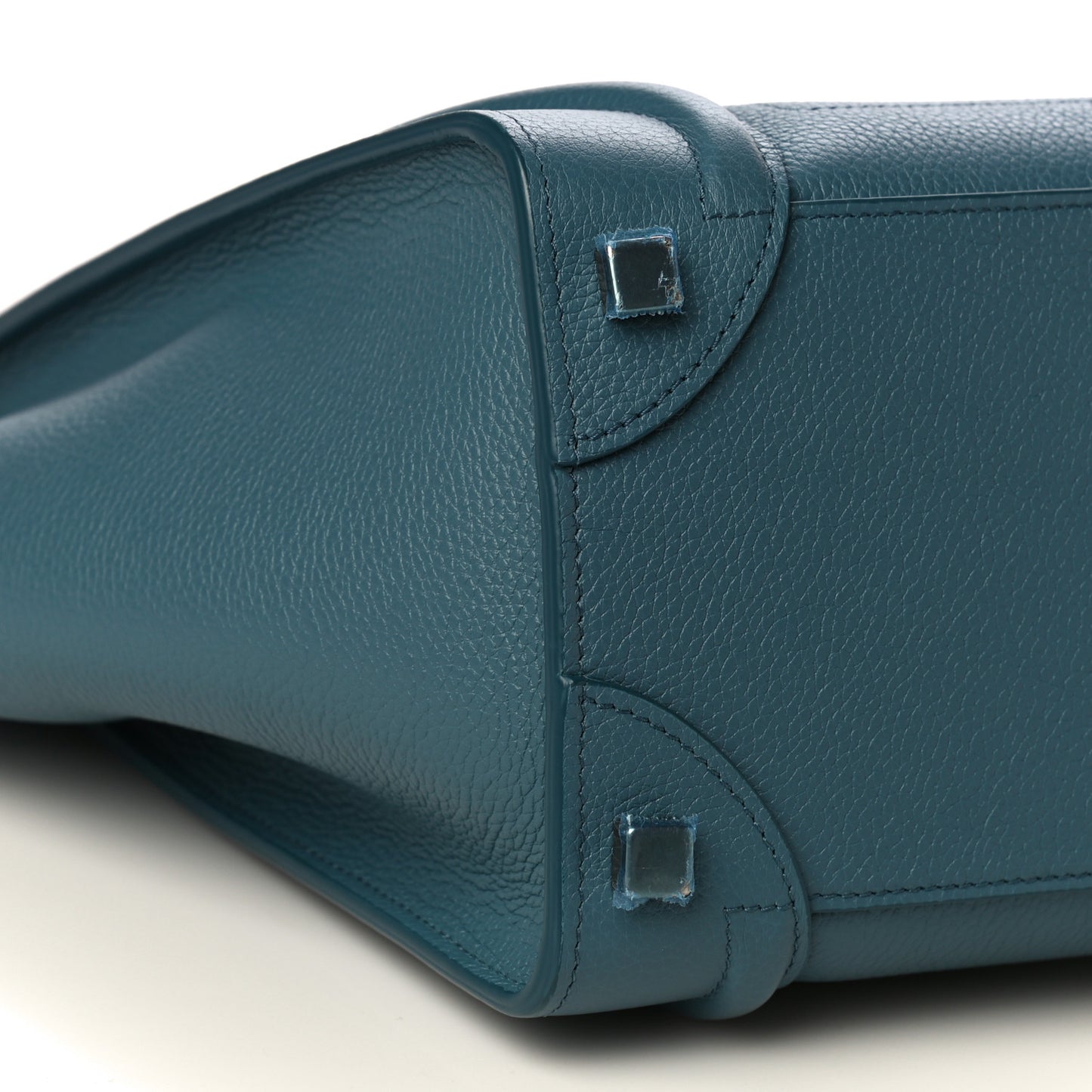 Drummed Calfskin Micro Luggage Celadon