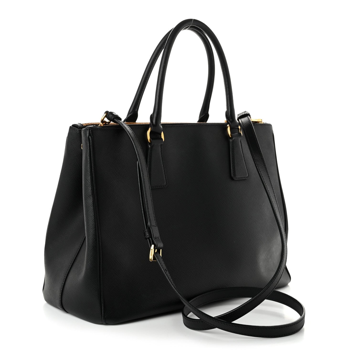 Prada Saffiano Lux Large Galleria Double Zip Tote Black 3 of 11