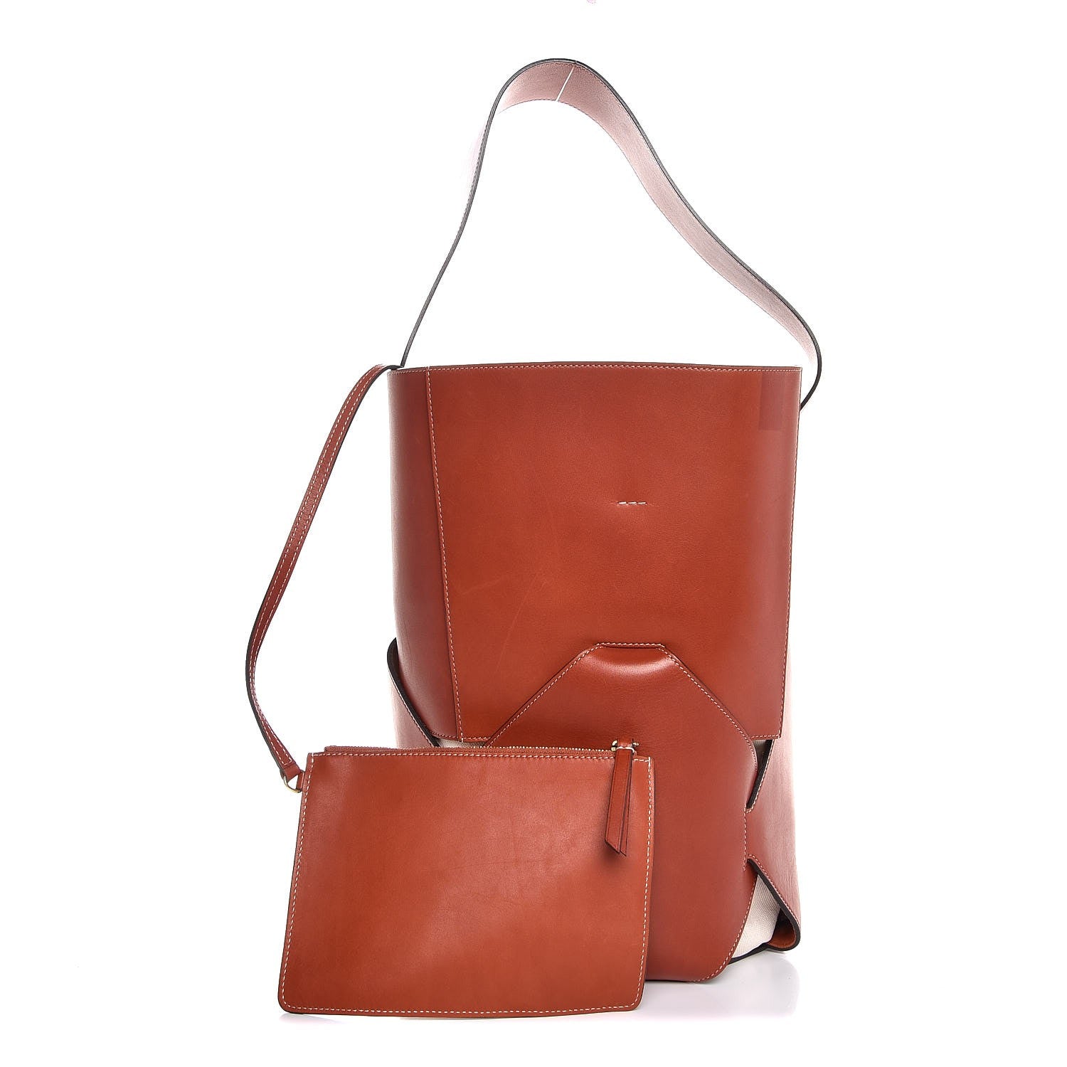 Celine Natural Calfskin Large Holdall Shoulder Bag Brick 1 of 18