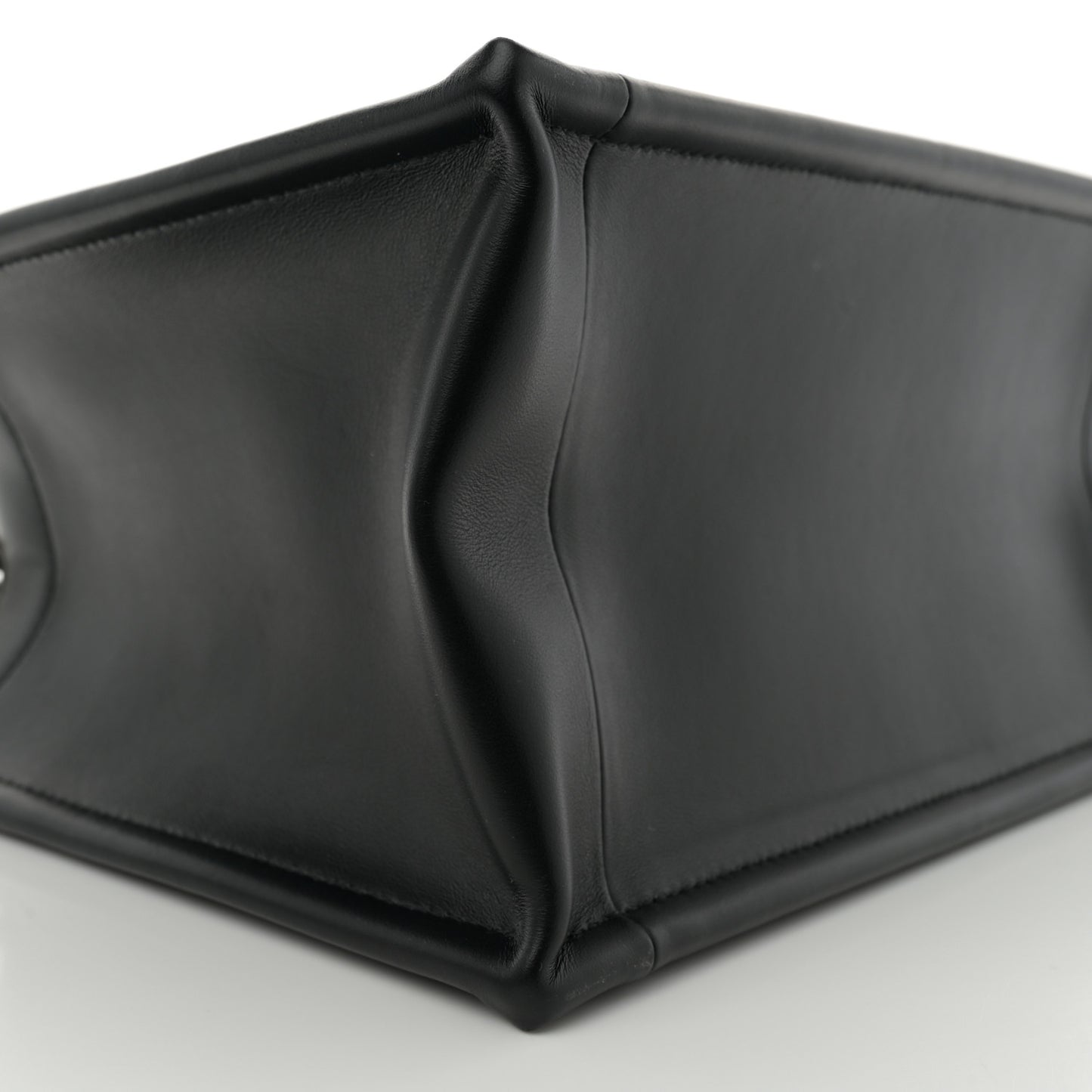 Calfskin Macro Cannage Small Book Tote  Black