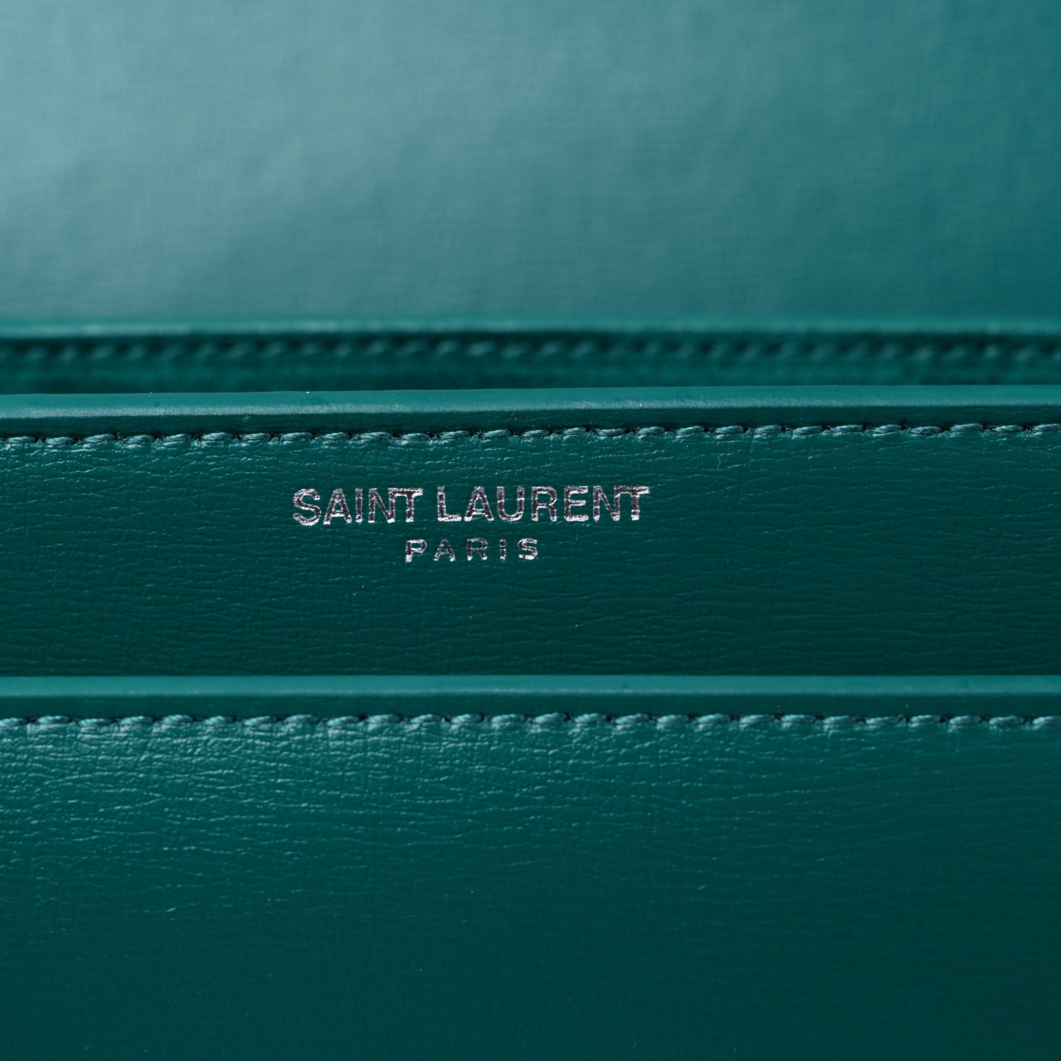 Saint Laurent Calfskin Medium Monogram Sunset Malachite 5 of 8