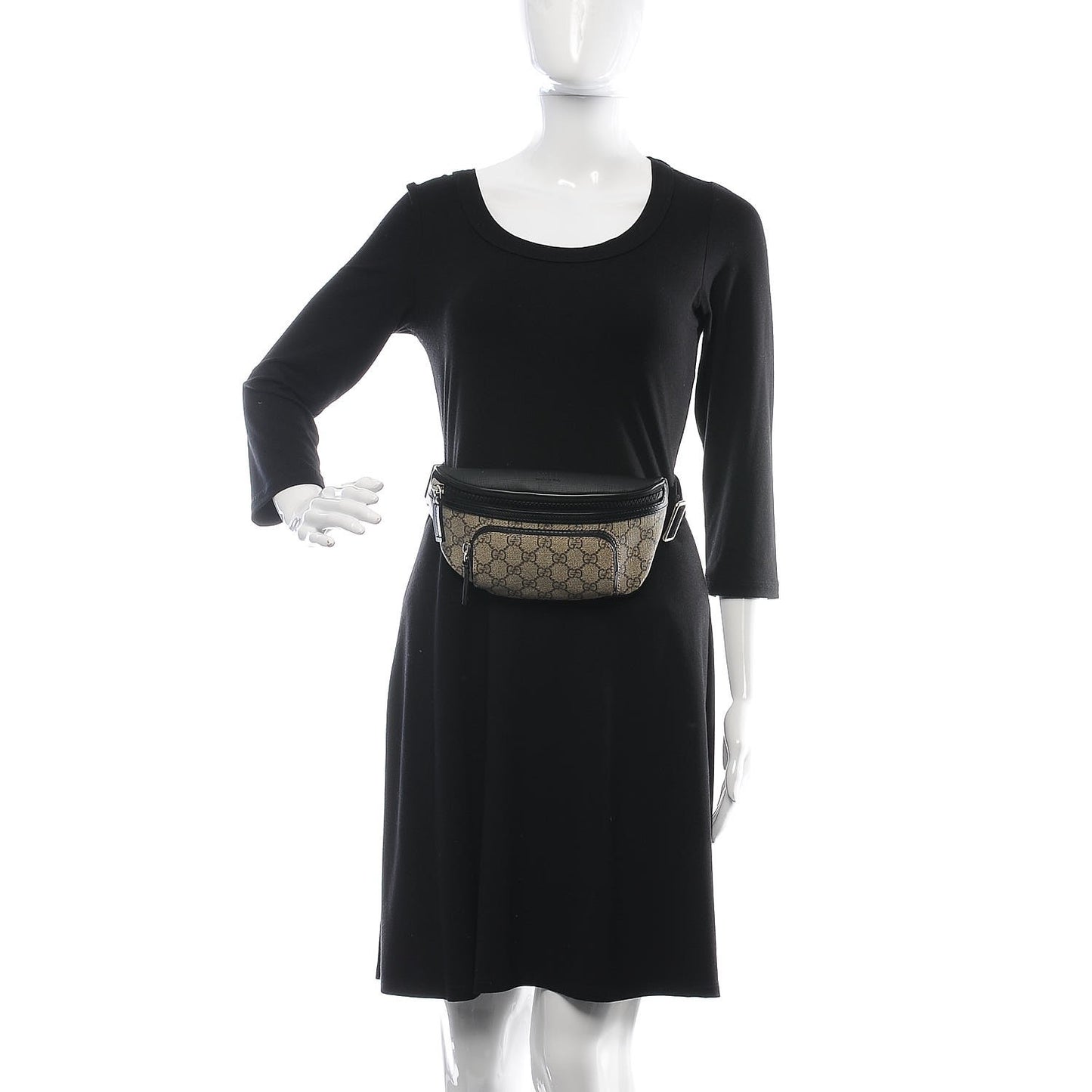 GG Supreme Monogram Belt Bag Black