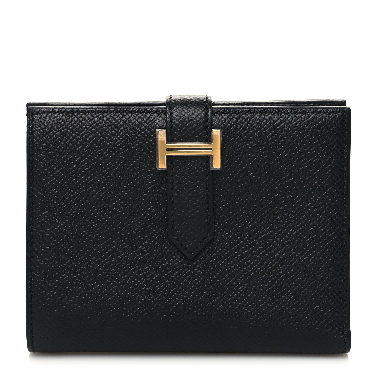 Hermes Epsom Bearn Compact Wallet Black 1 of 9