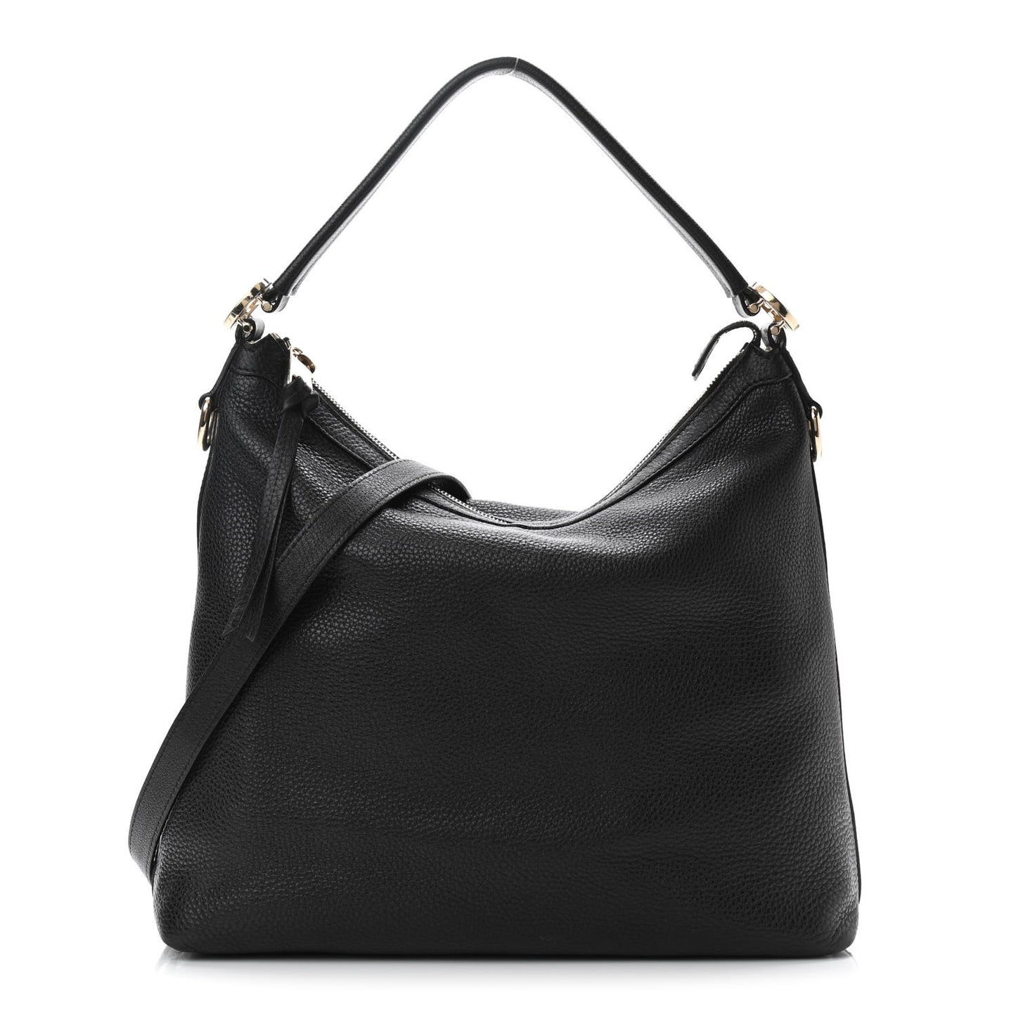 Pebbled Calfskin Small Miss GG Hobo Black