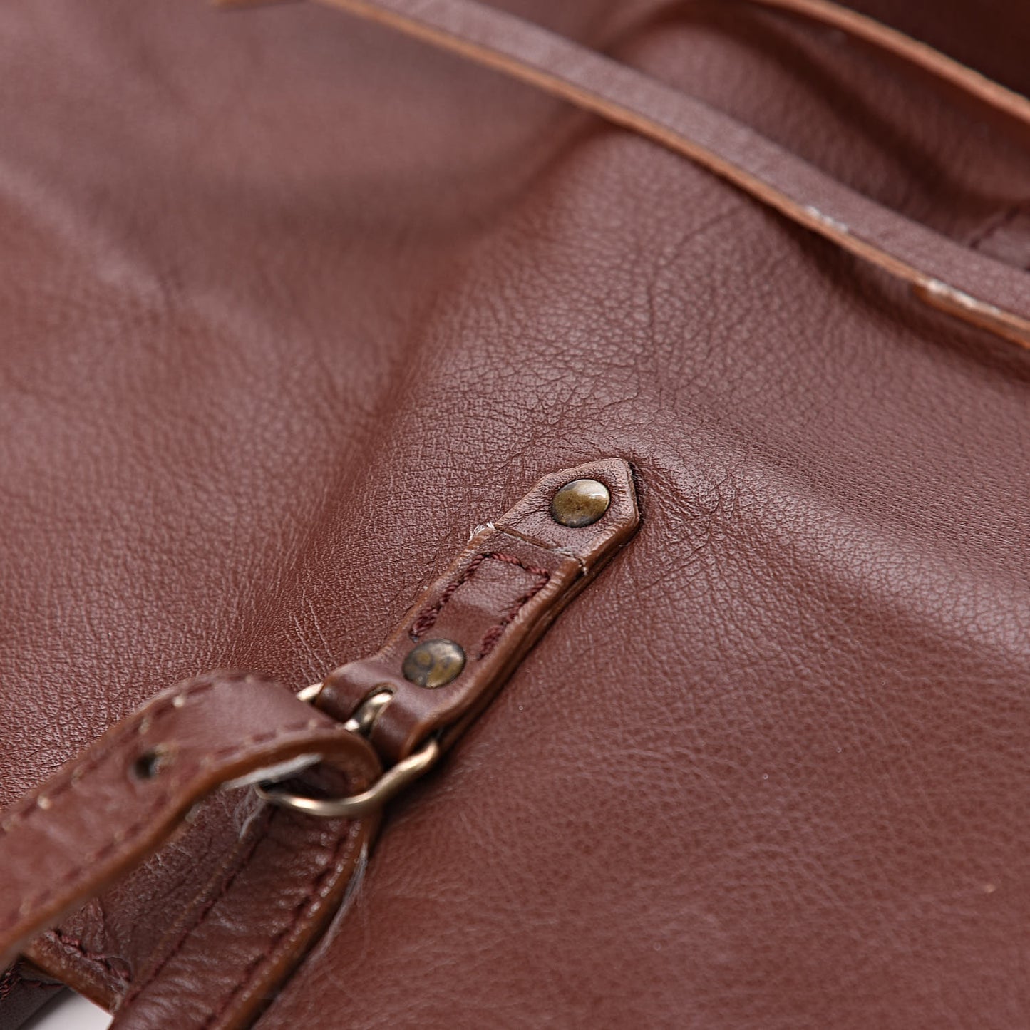 Calfskin Papier Flap Tote Castagna