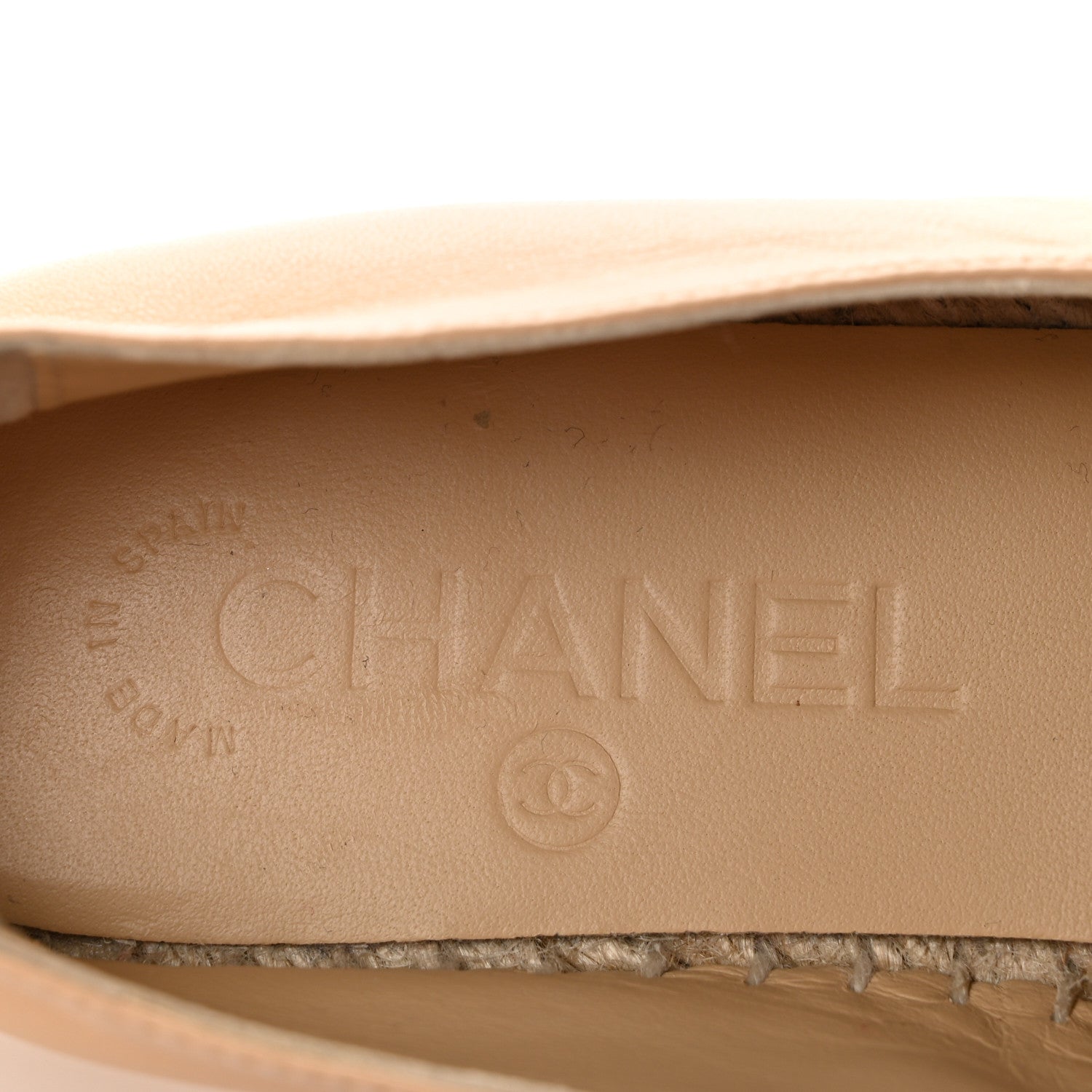 Chanel Lambskin CC Espadrilles 35 Beige Black 8 of 10
