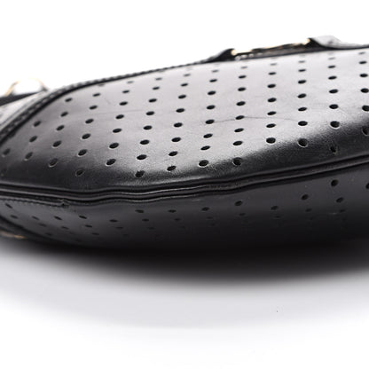 Gucci Perforated Calfskin Reins Hobo Black 8 of 13