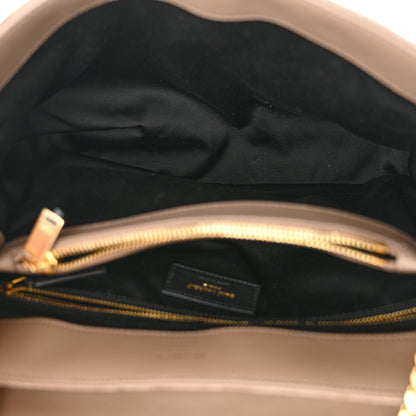 Saint Laurent Suede Y Quilted Monogram Medium Loulou Chain Satchel Taupe 5 of 10
