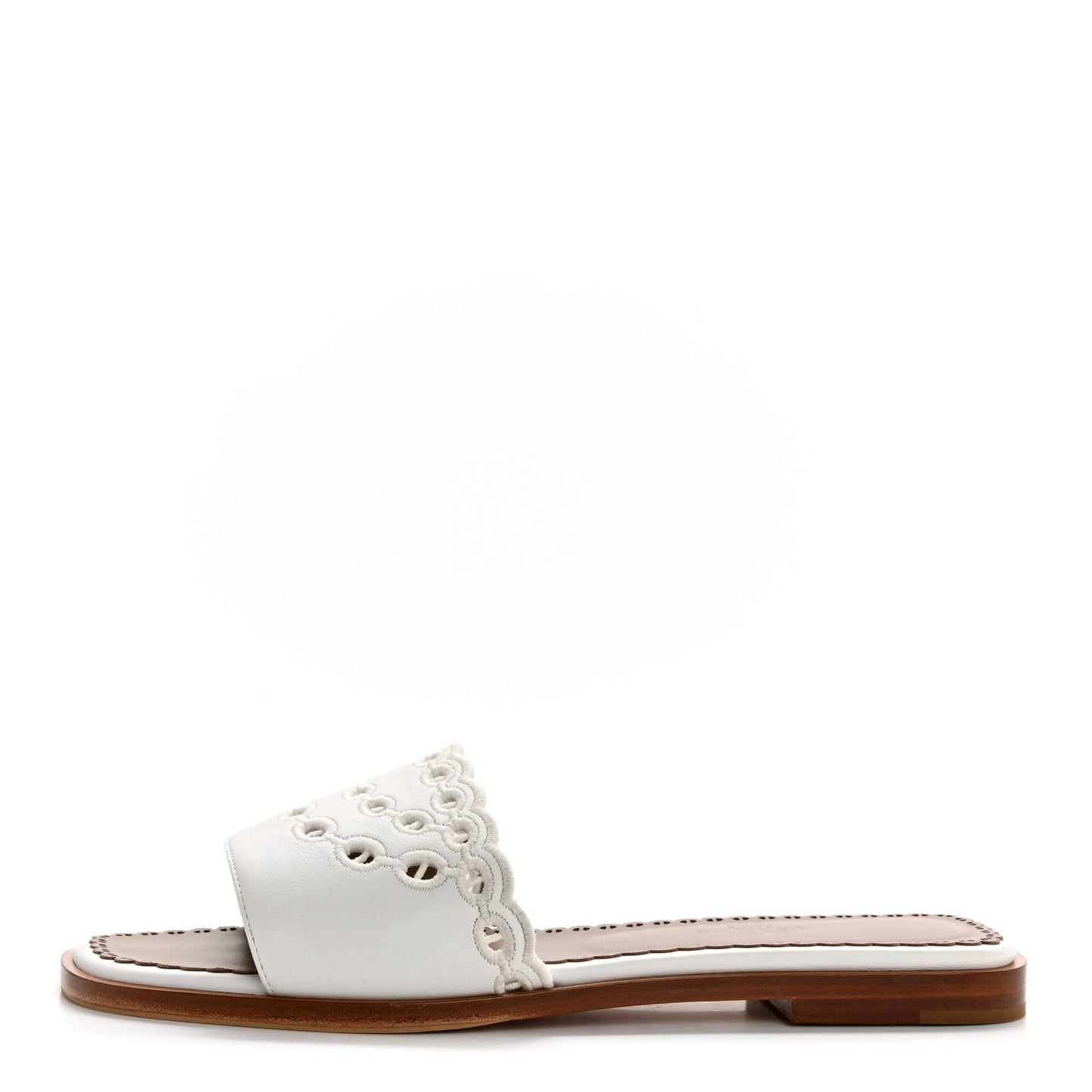 Calfskin Chaine d'Ancre Gaelle Sandals 36.5 White