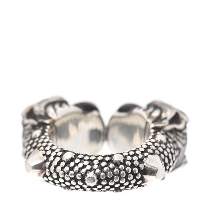 Gucci Sterling Silver Double Tiger Head Ring 50 5.5 4 of 5