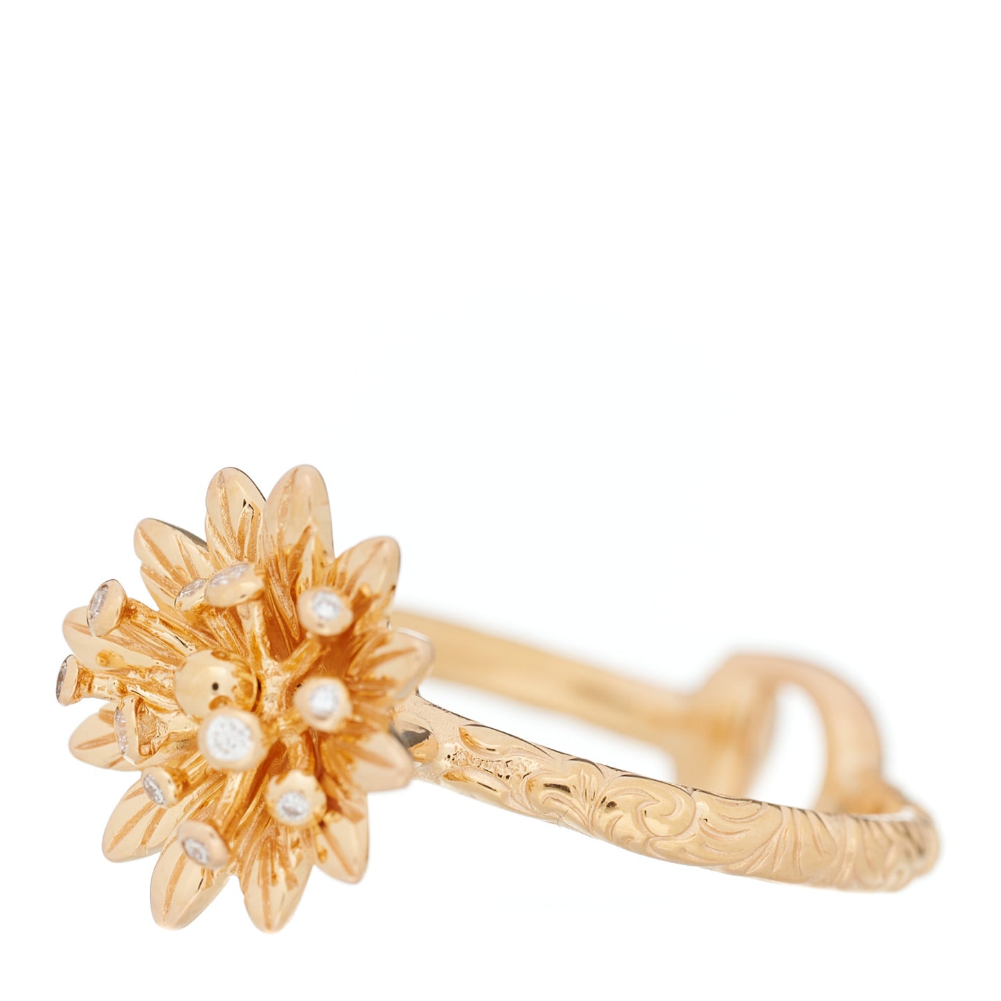 18K Rose Gold Diamond Flora Ring 54 7