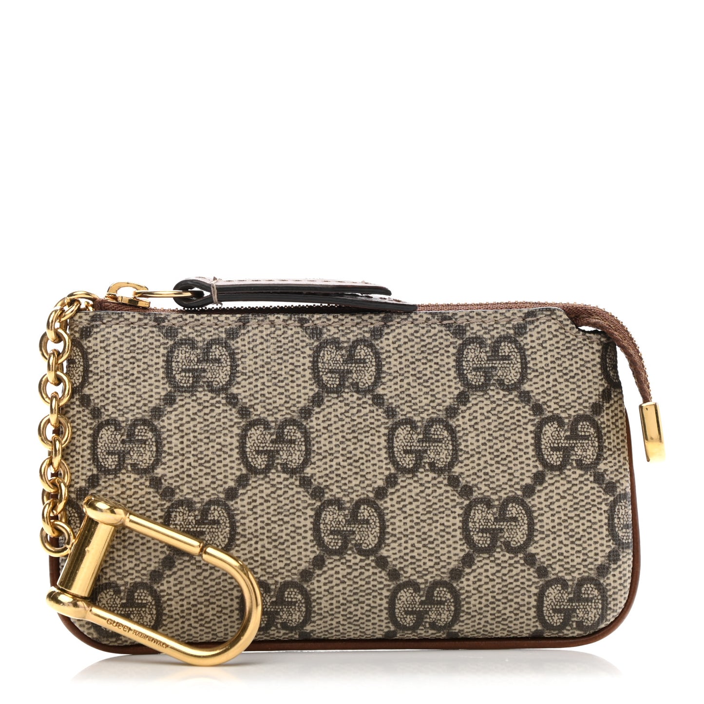 GG Supreme Monogram Key Case Brown