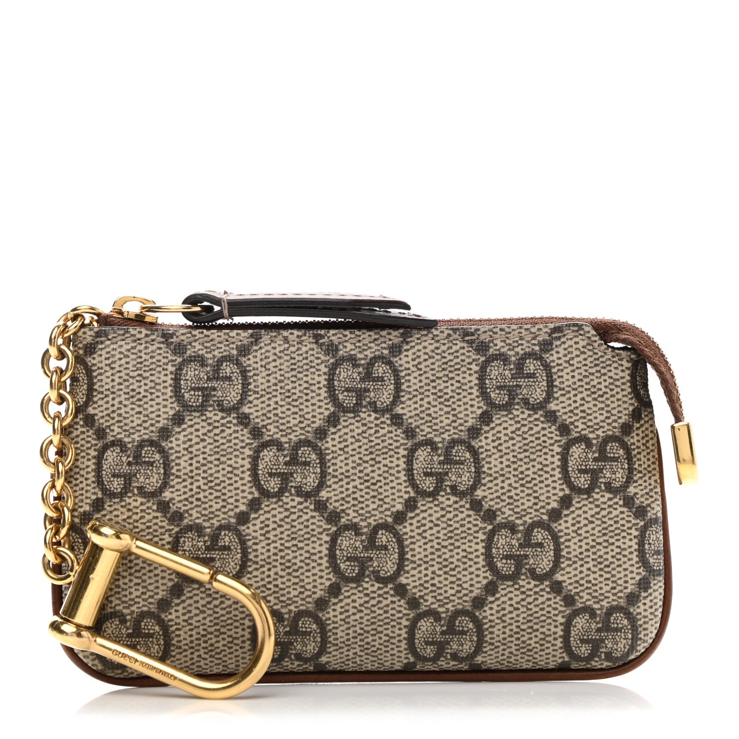 Gucci GG Supreme Monogram Key Case Brown 1 of 10