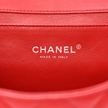 Chanel Lambskin Quilted Flap Clutch Red 6 of 11