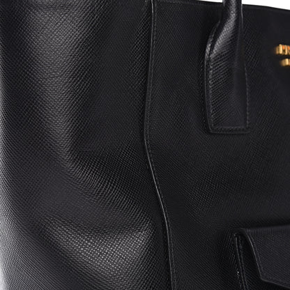 Prada Saffiano Cuir Front Pocket Tote Black 12 of 20