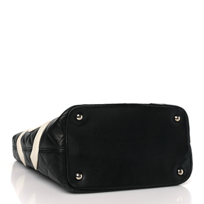 Chanel Calfskin Quilted Medium Cambon Tote Black White 4 of 13