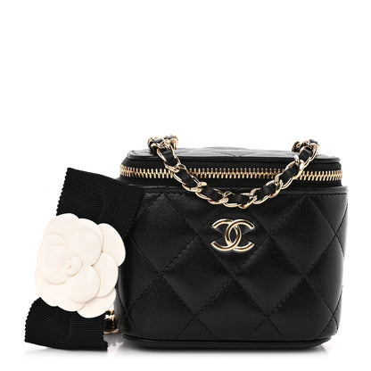 Chanel Lambskin Quilted My Chanel Lady Vanity Case With Chain Black 1 of 11