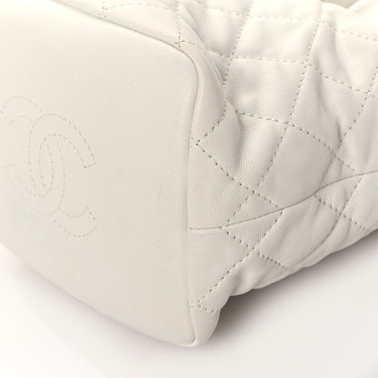 Chanel Lambskin Quilted Small Perfect Meeting Hobo White 11 of 11