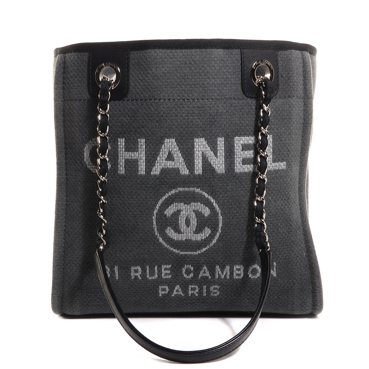 Canvas Deauville Small Tote Dark Grey