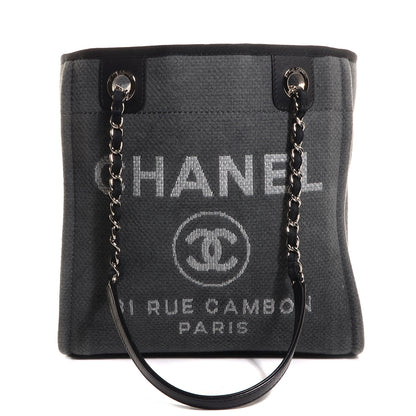 Chanel Canvas Deauville Small Tote Dark Grey 1 of 7