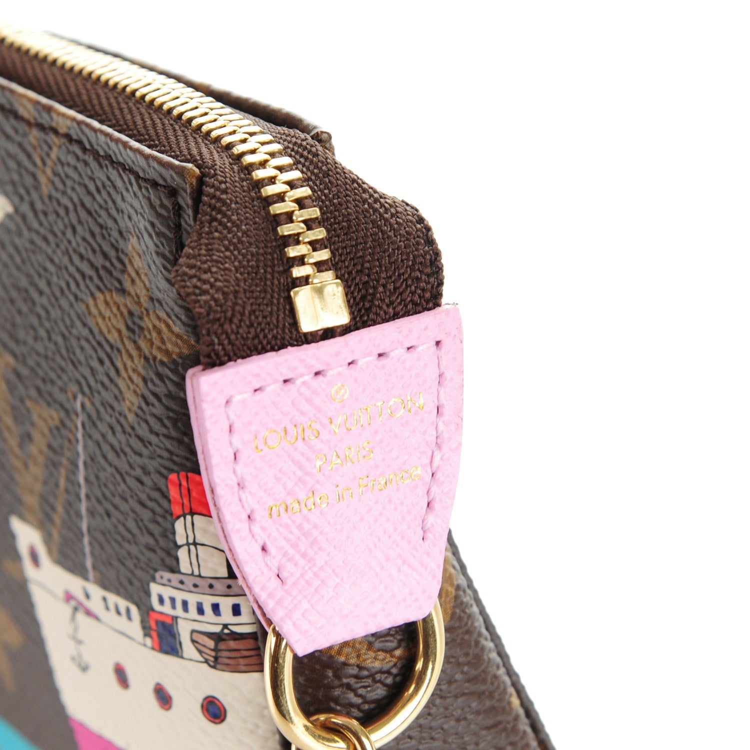 Louis Vuitton Monogram 2016 Christmas Animation Mini Pochette Accessories Rose Ballerine 6 of 7