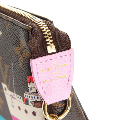 Louis Vuitton Monogram 2016 Christmas Animation Mini Pochette Accessories Rose Ballerine 6 of 7