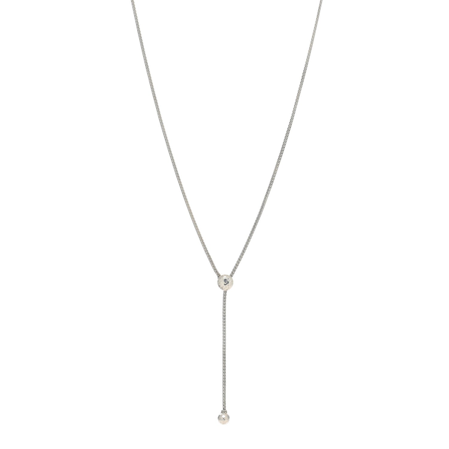 John Hardy Sterling Silver Classic Chain Hammered Y Necklace 1 of 4