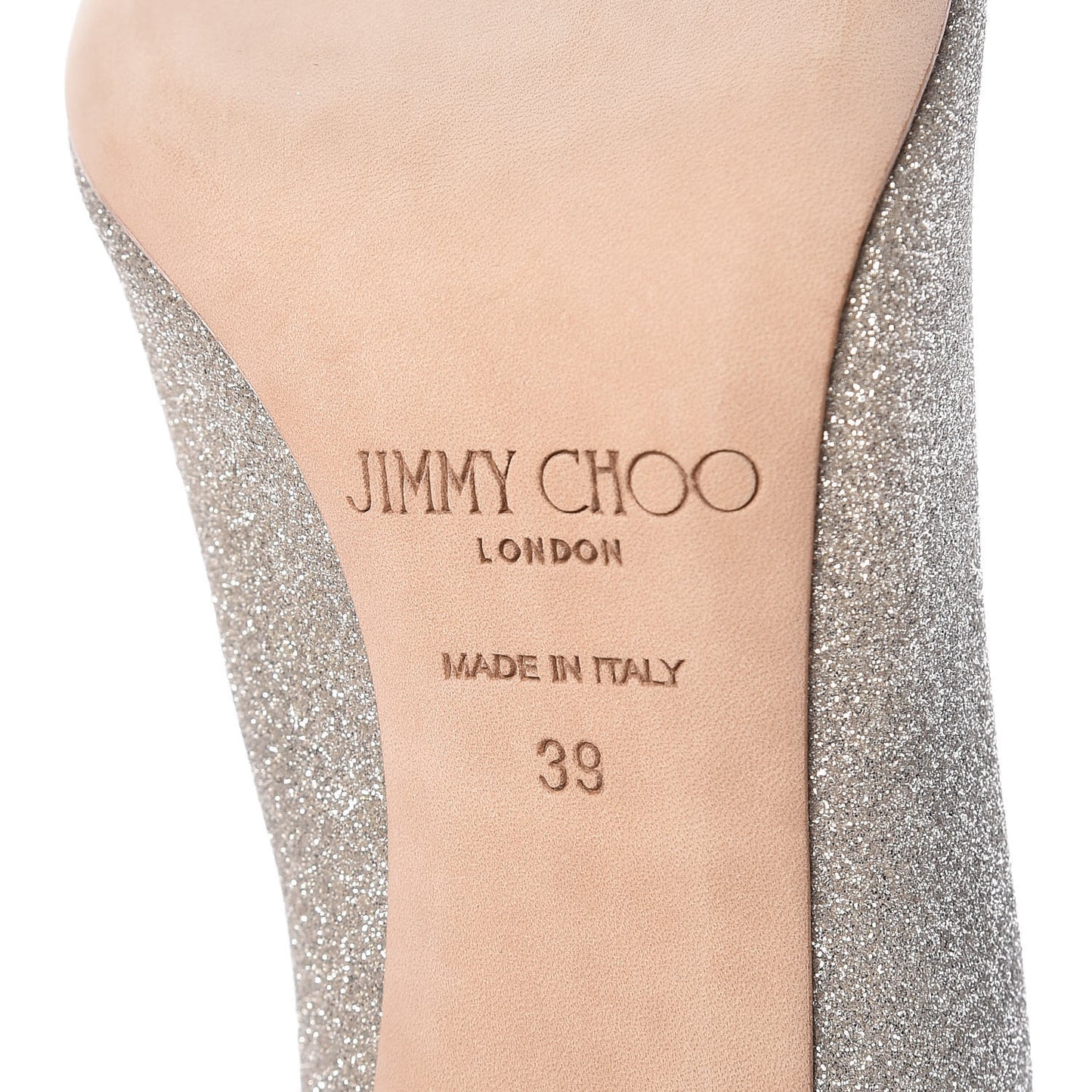 Glitter Pointy Toe Romy 100 Pumps 39 Platinum Ice