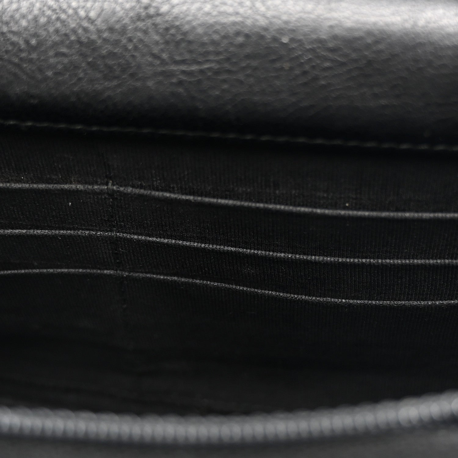 Chanel Crumpled Calfskin Quilted Wallet On Chain WOC So Black 13 of 17