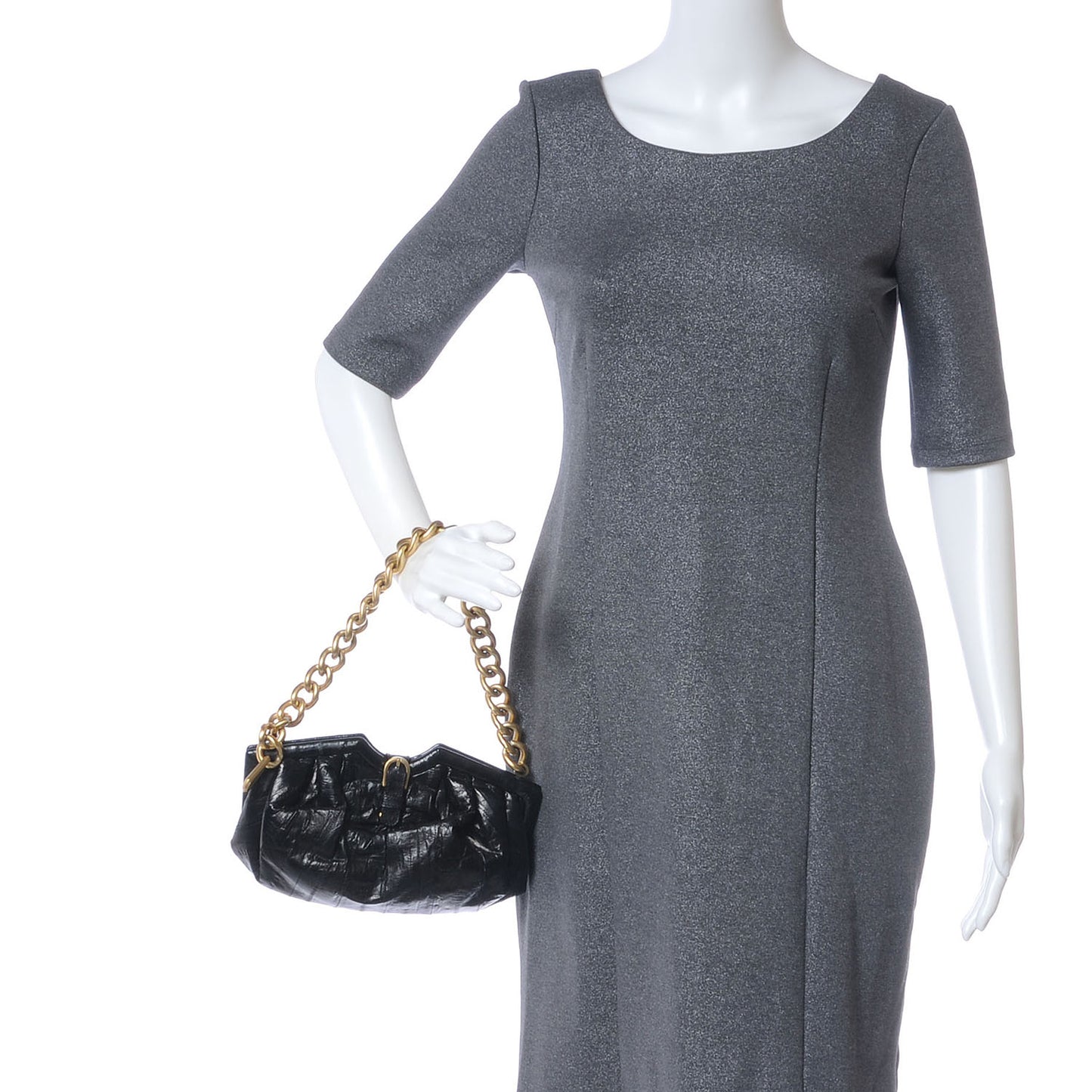 Eel Skin Clutch Black