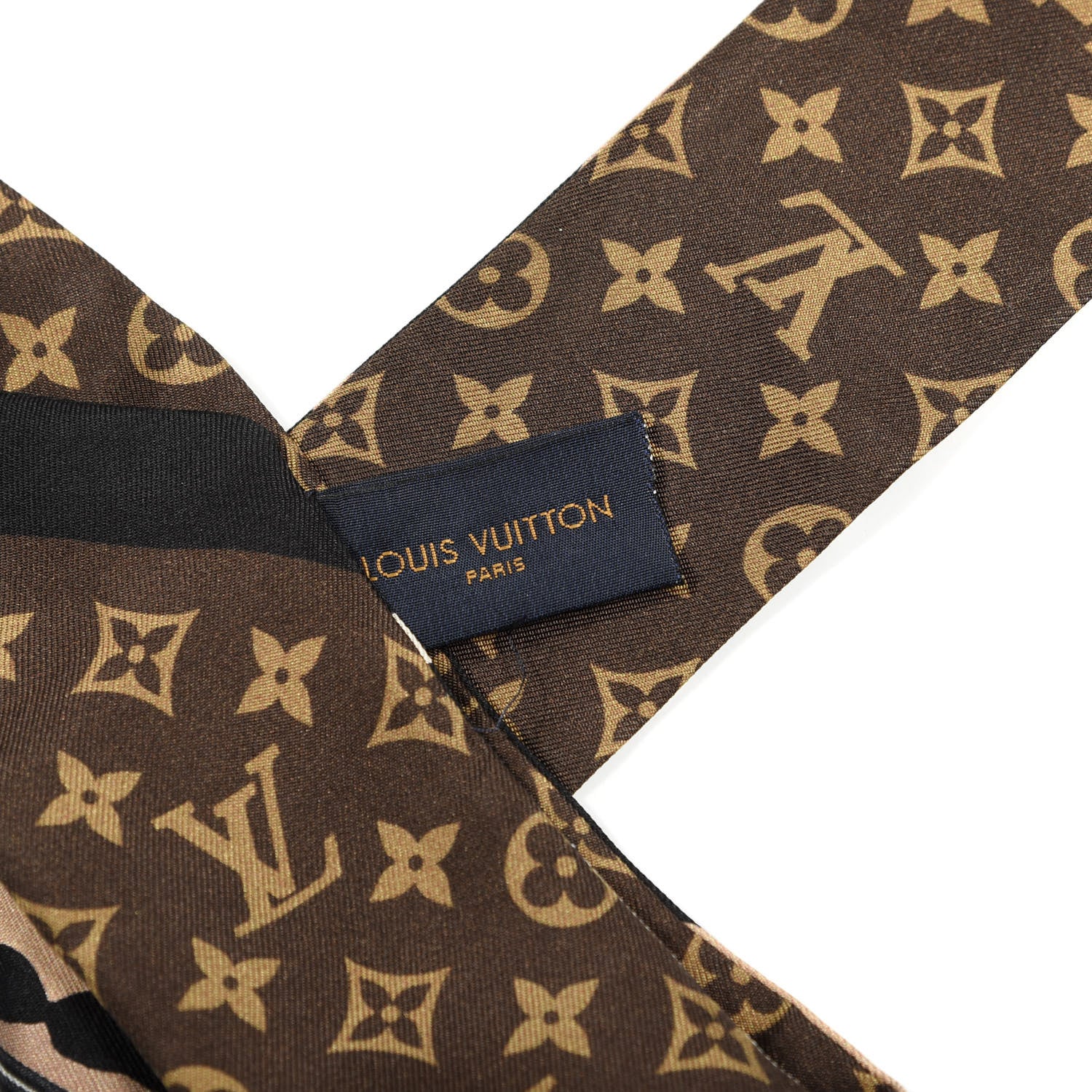 Louis Vuitton Silk Monogram Confidential Bandeau Marron 2 of 3