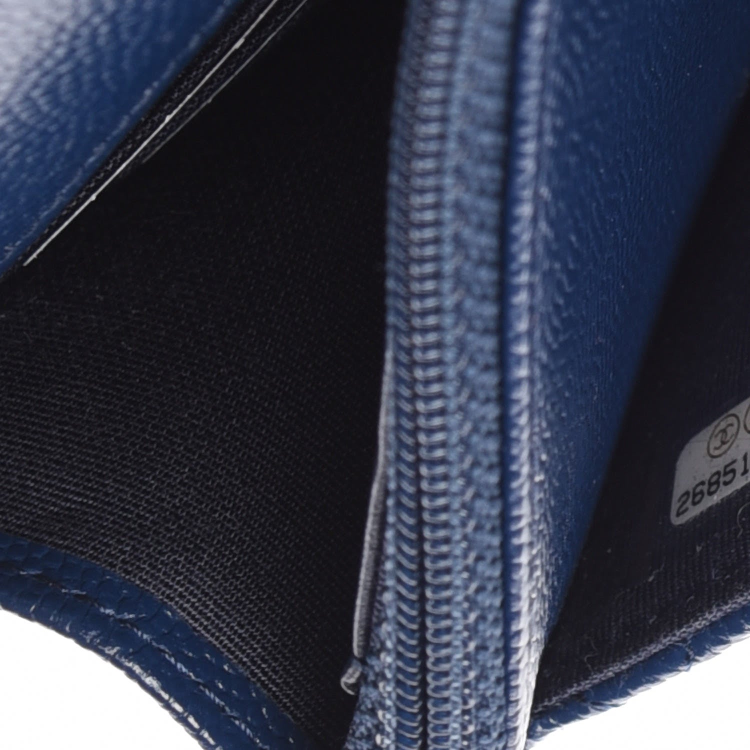 Chanel Caviar Quilted Wallet On Chain WOC Navy Blue 10 of 11