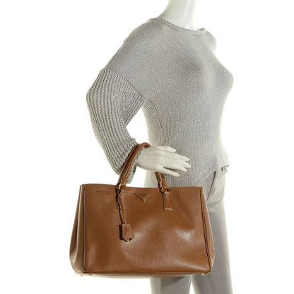 Prada Saffiano Lux Large Tote Caramel 2 of 11