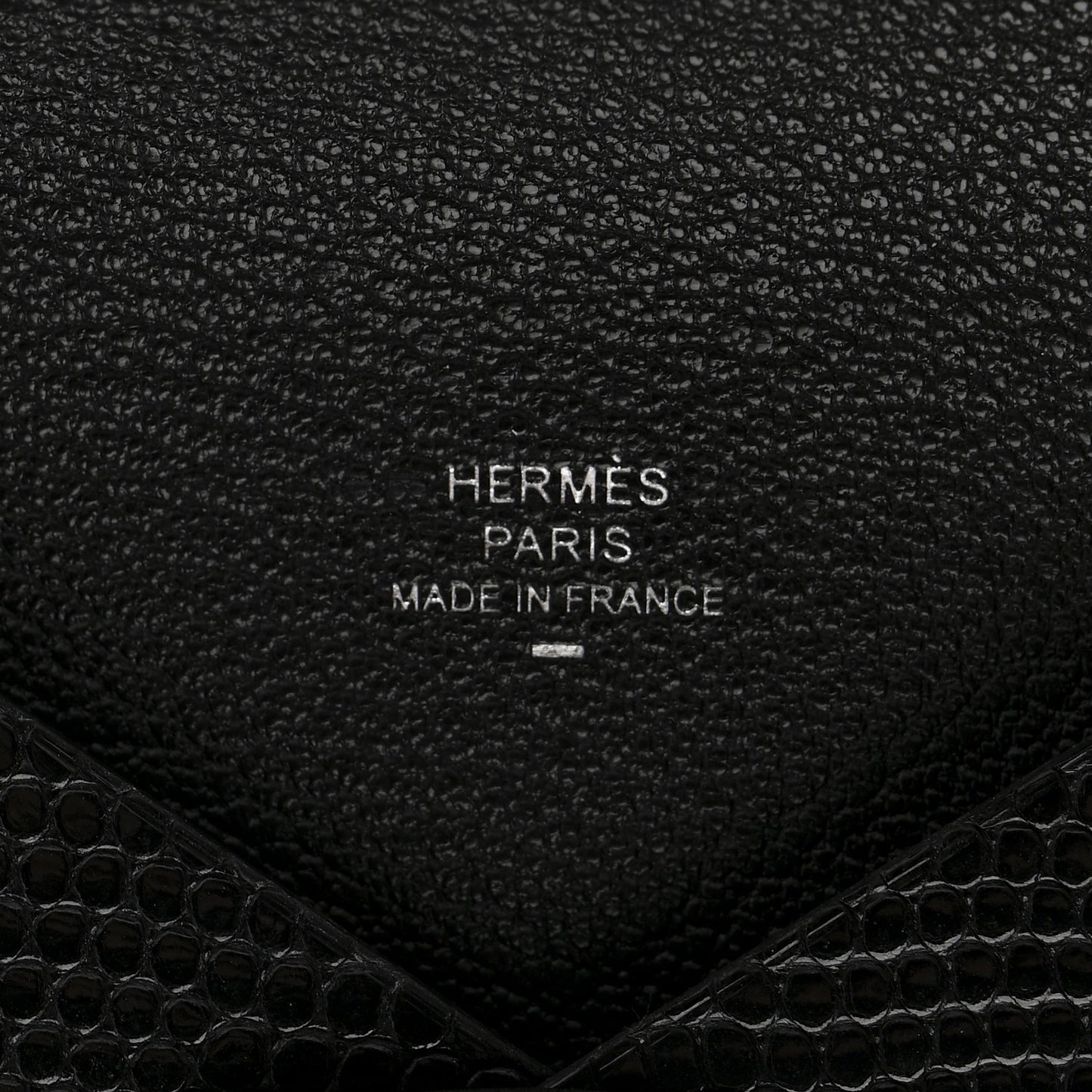 Lizard Calvi Card Case Black