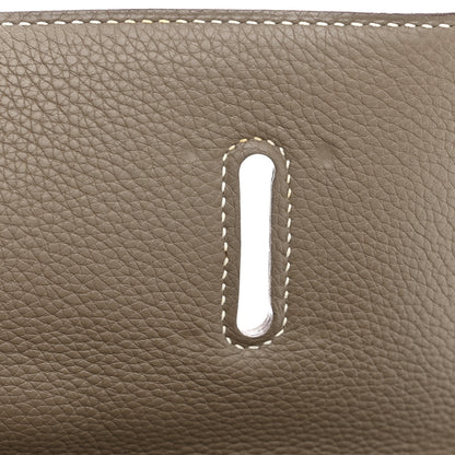 Hermes Taurillon Clemence Voyage Kelly 50 Etoupe 12 of 14
