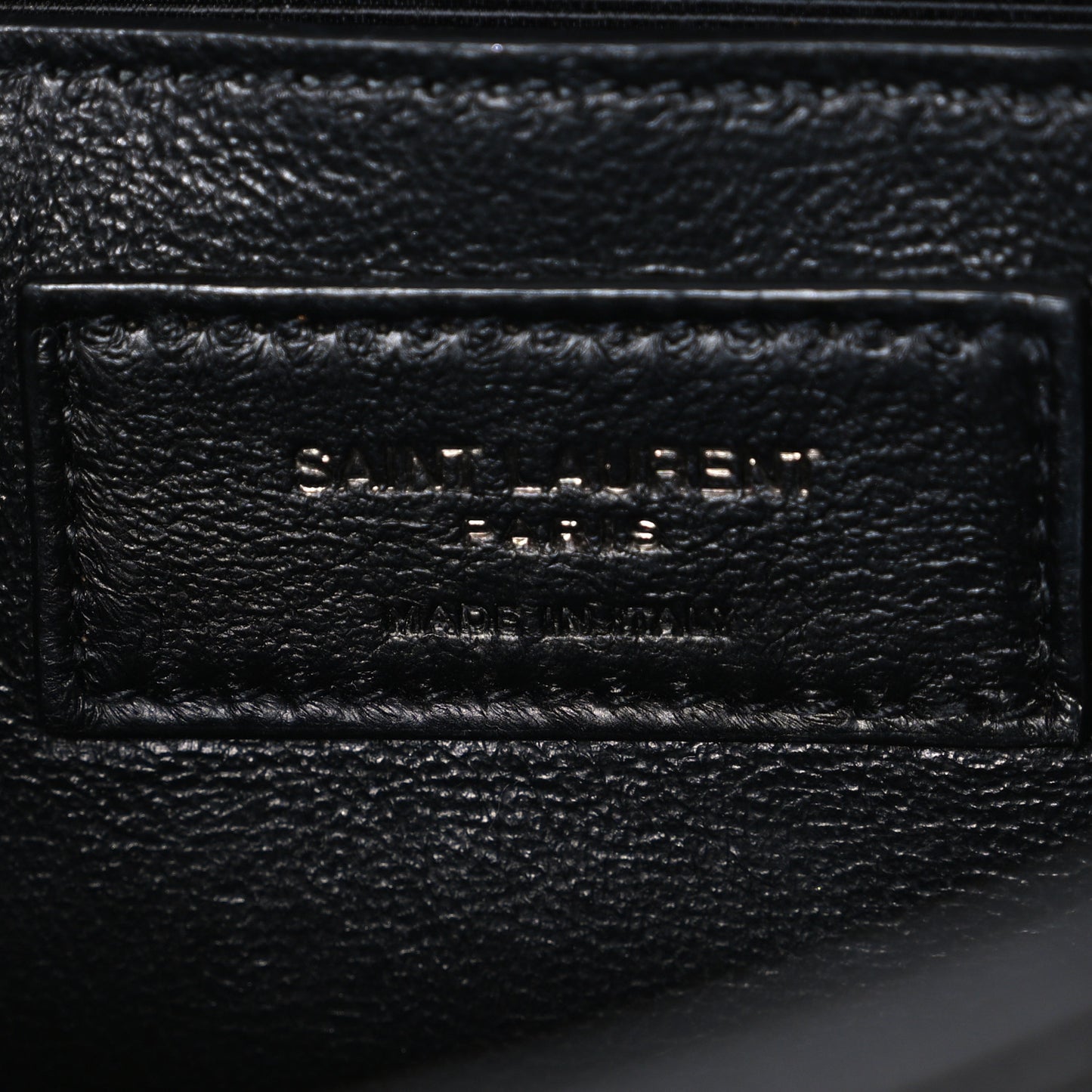 Grain De Poudre Textured Mixed Matelasse Triquilt Small Monogram Monochrome Satchel Black