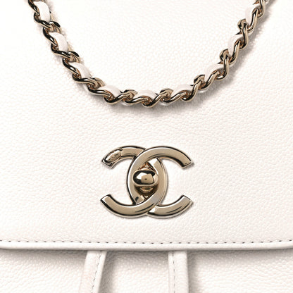 Chanel Caviar Quilted Business Affinity Backpack White 8 of 14