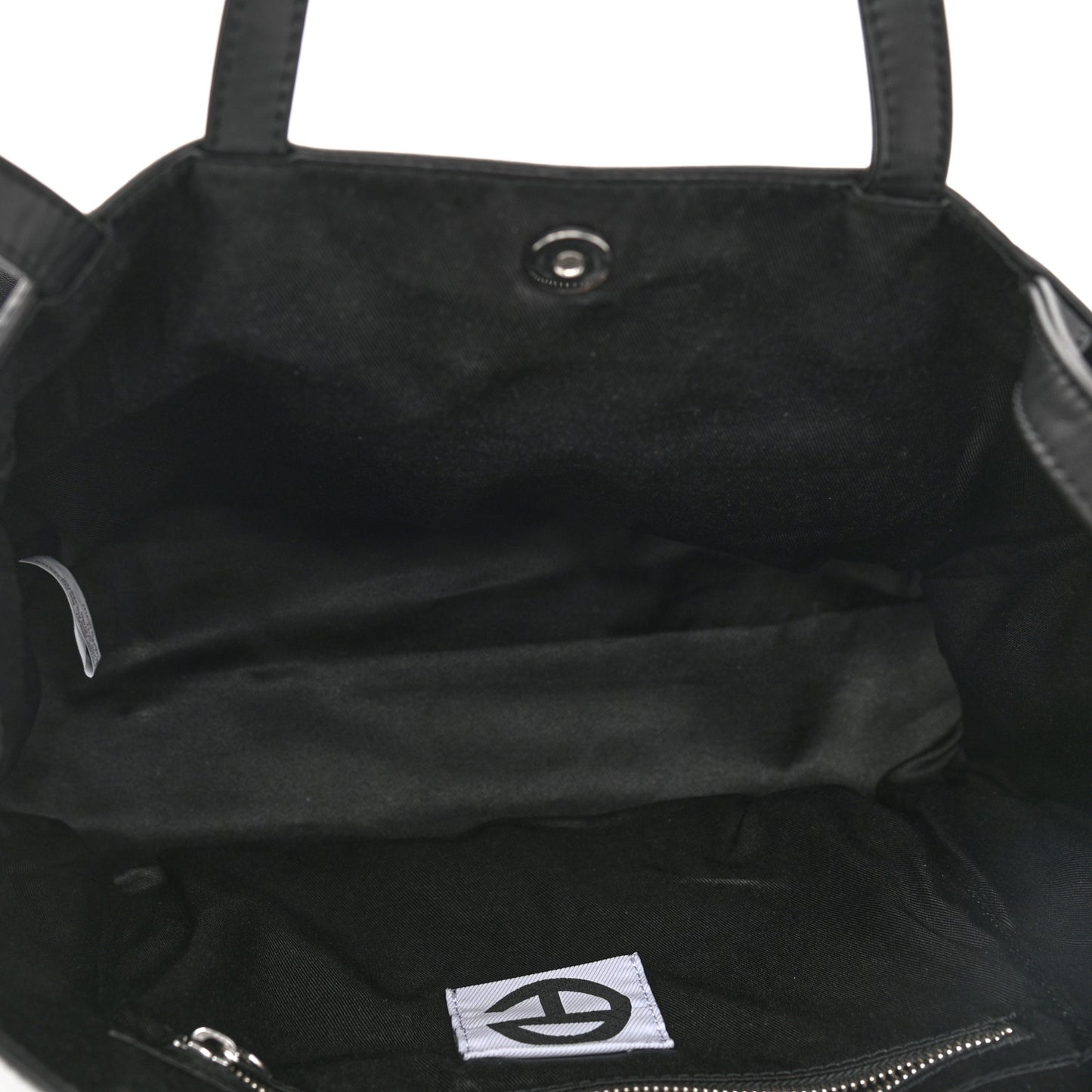 Vegan Leather Medium Shopping Bag Black