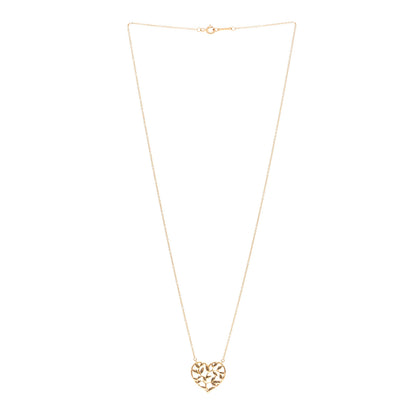 Tiffany 18K Rose Gold Paloma Picasso Olive Leaf Heart Pendant Necklace 3 of 4