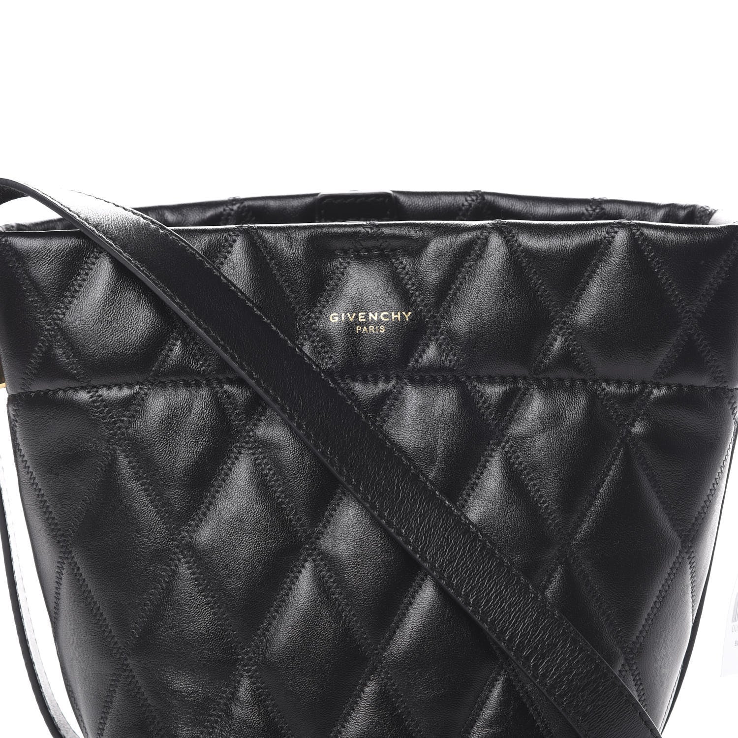 Givenchy Lambskin Quilted Mini GV Bucket Bag Black 6 of 8