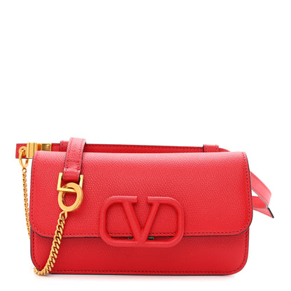 Valentino Garavani Grainy Calfskin VSling Belt Bag Rouge Pur 1 of 9