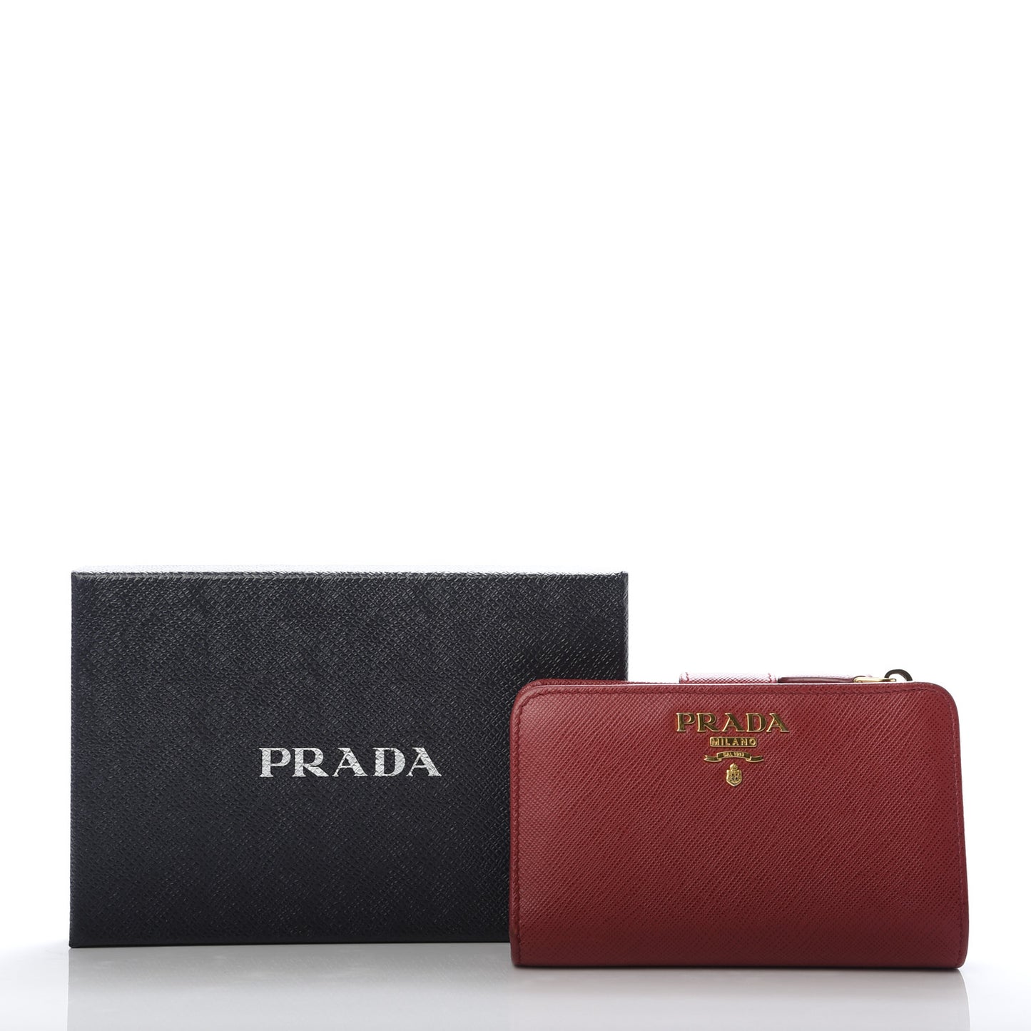 Saffiano Metal Compact Wallet Fuoco