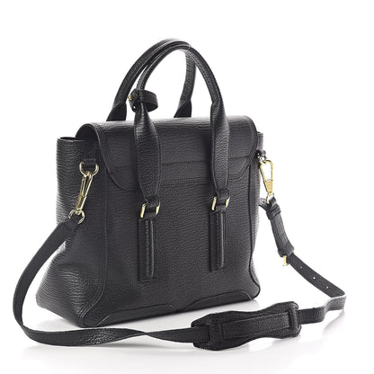 3.1 Phillip Lim 3.1 Textured Calfskin Medium Pashli Satchel Black 3 of 9