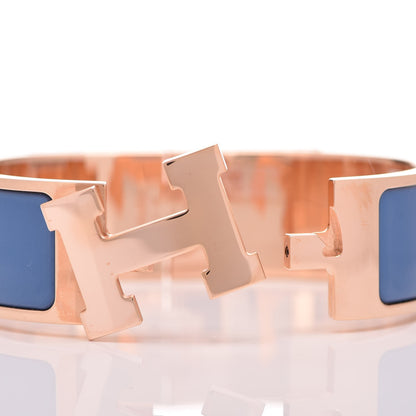 Hermes Enamel Wide Clic Clac H Bracelet PM Bleu Turquin 4 of 6