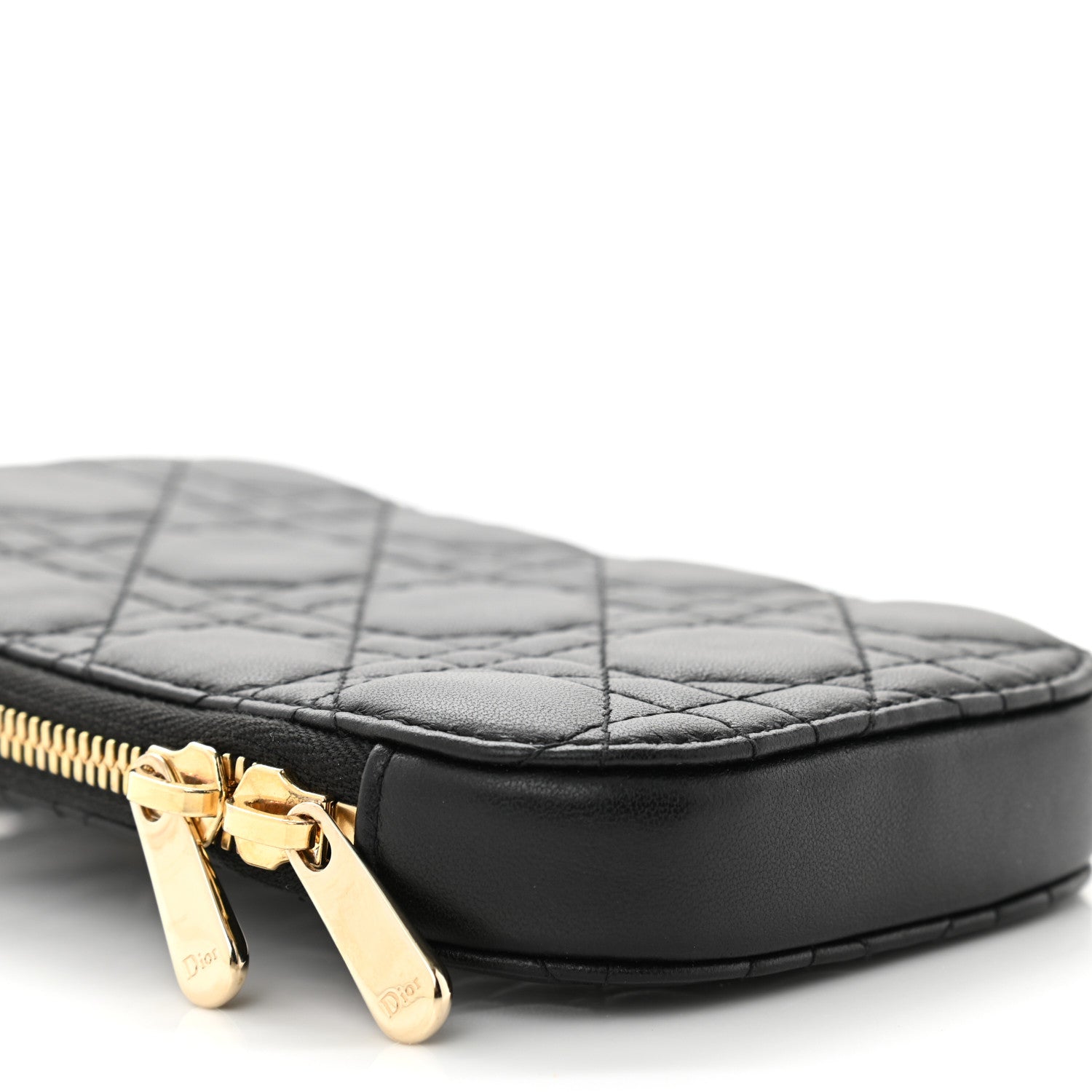 Christian Dior Lambskin Cannage Lady Dior Phone Holder Black 9 of 12