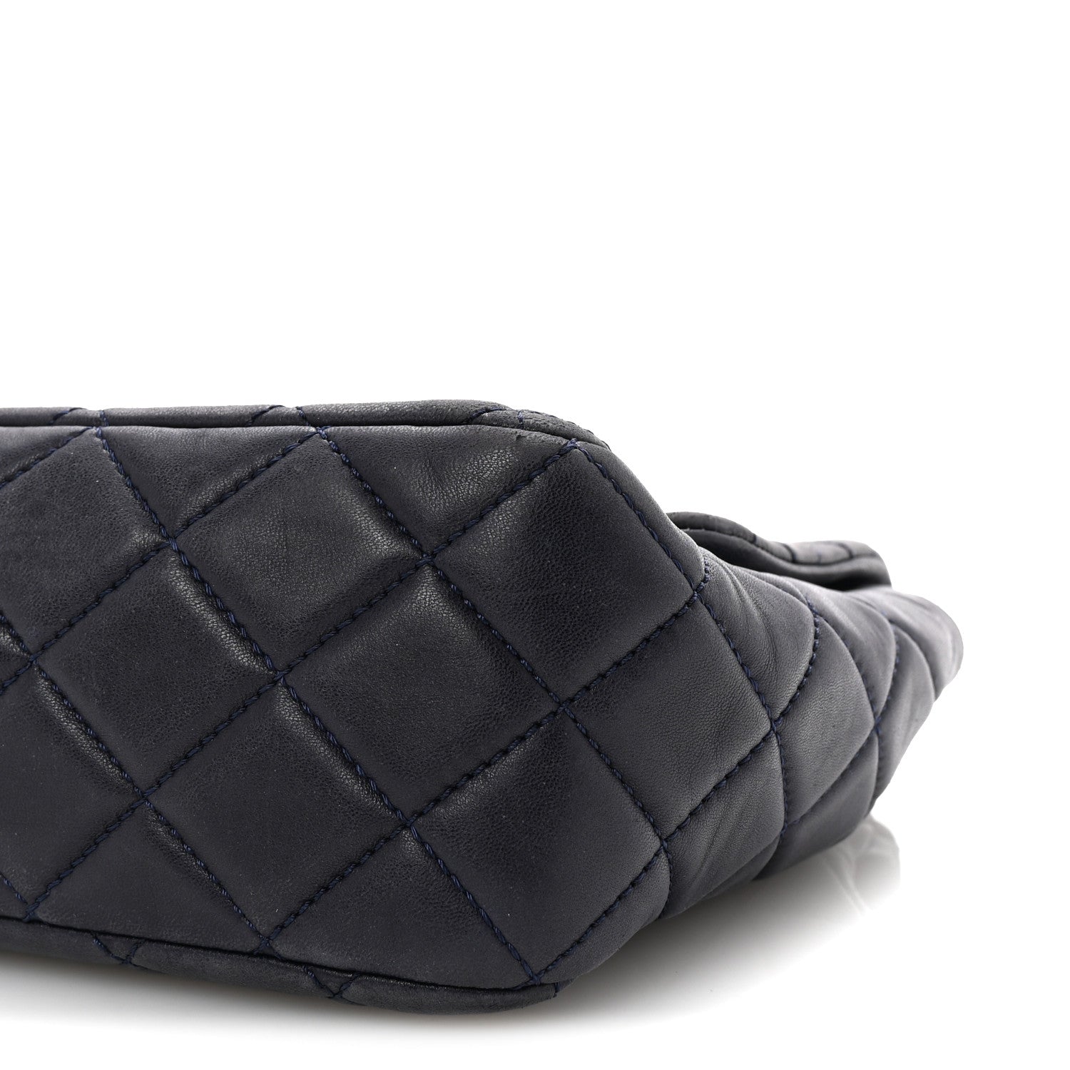 Chanel Lambskin Quilted Jumbo Single Flap Navy 10 of 10