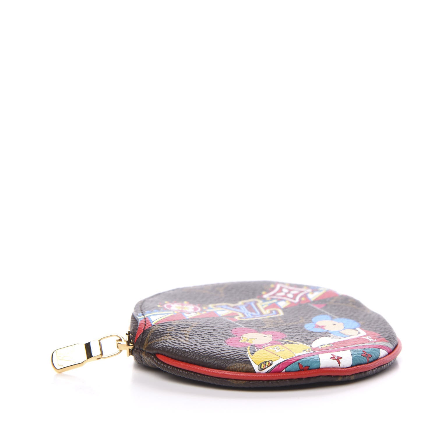 Louis Vuitton Monogram 2020 Christmas Animation Bumper Cars Round Coin Purse Coquelicot 3 of 7