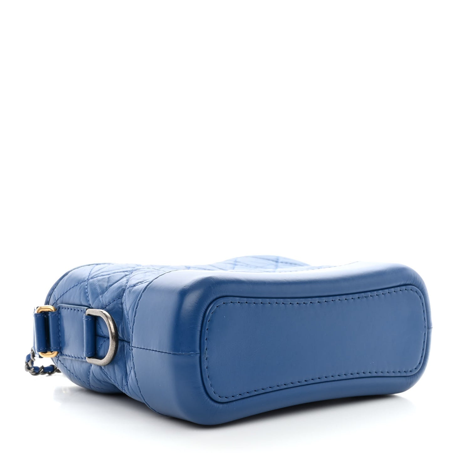 Aged Calfskin Quilted Small Gabrielle Hobo Blue