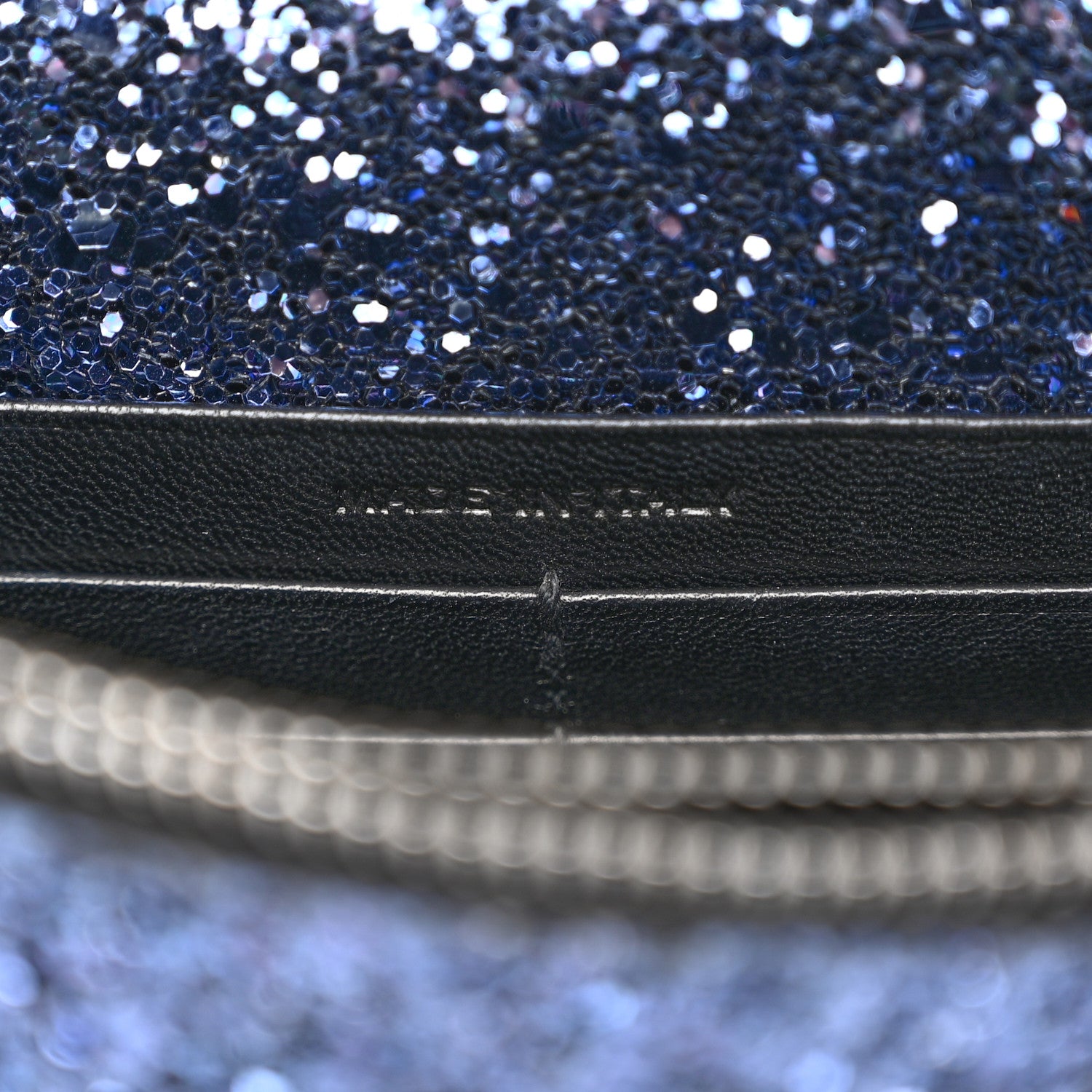 Saint Laurent Metallic Glitter Classic Monogram Kate Tassel Chain Wallet North Sea 6 of 14